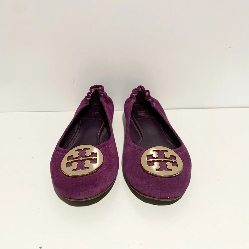Tory‎ Burch Purple Ballet Suede Reva Flats 7.5
